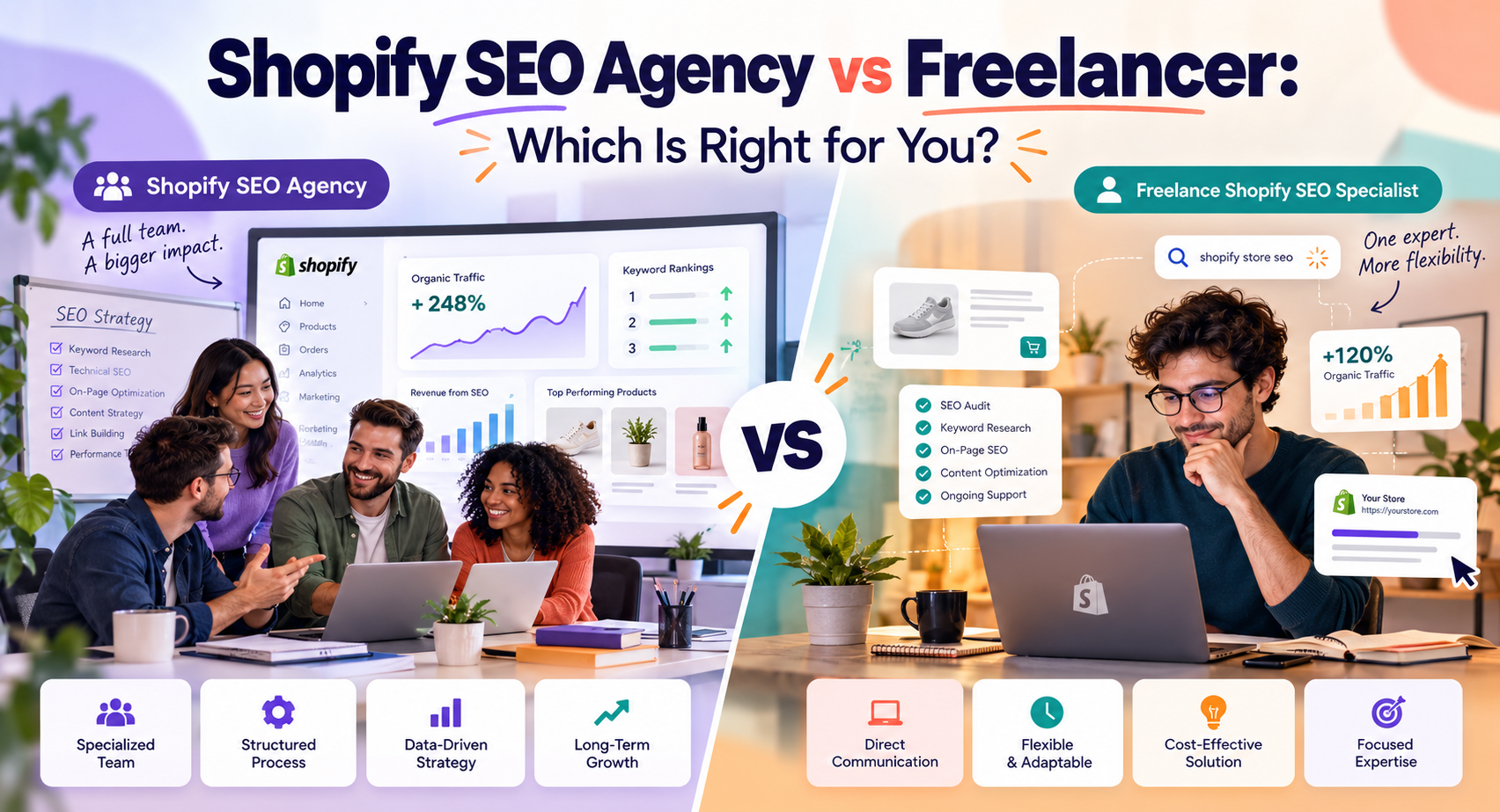 Shopify SEO Agency vs Freelancer: Which Is the Right Partner?