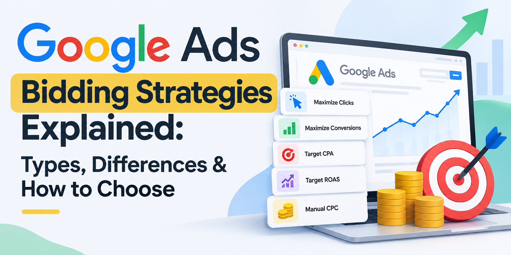 Google Ads Bidding Strategies Explained: Types, Differences & How to Choose